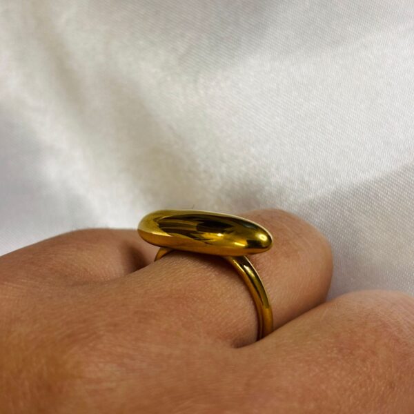 Minimalist Gold Plated Bullet Ring