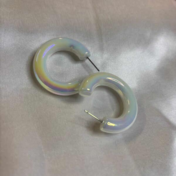 White Big Bali Earings