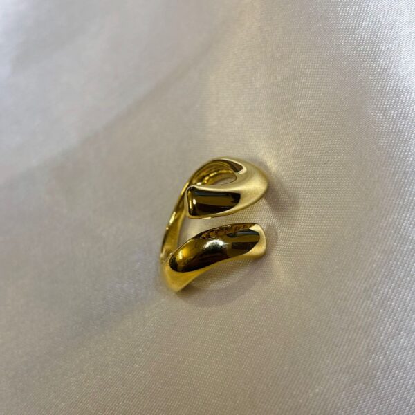 Premium Gold Plated Wrap Snake Cuff Ring - Image 2