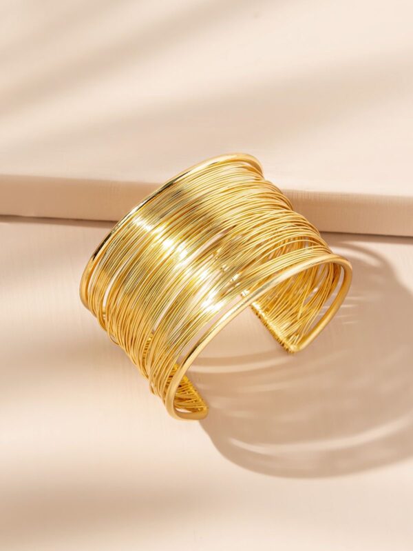 Women Gold plated Bangle style bracelette - Image 6