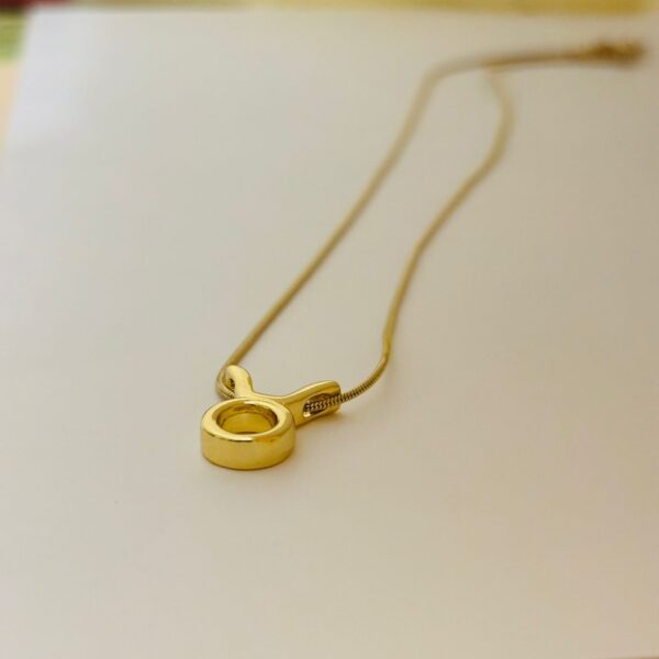 Gold Plated Taurus Bull Symbol Pendant – Powerful Look - Image 2