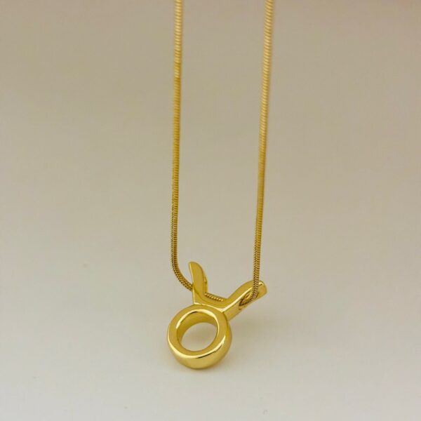 Gold Plated Taurus Bull Symbol Pendant – Powerful Look - Image 3