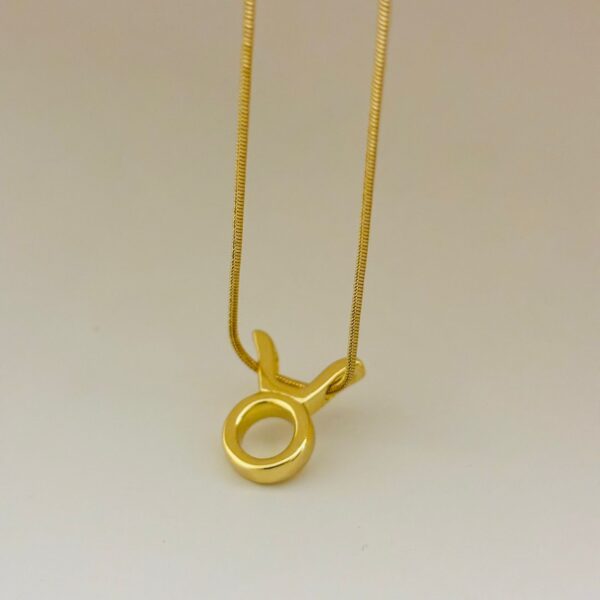 Gold Plated Taurus Bull Symbol Pendant – Powerful Look
