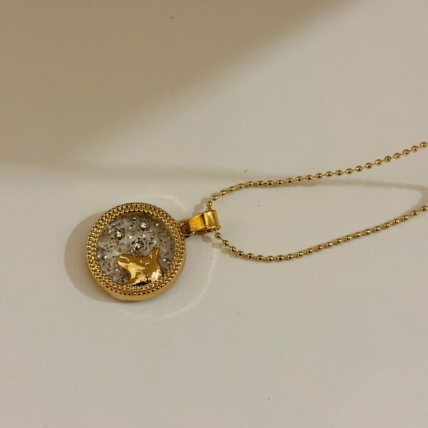 Taurus Zodiac Pendant with Stars and  Bull Face Design for Fashion
