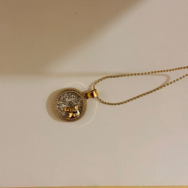 Taurus Zodiac Pendant with Stars and  Bull Face Design for Fashion - Image 3