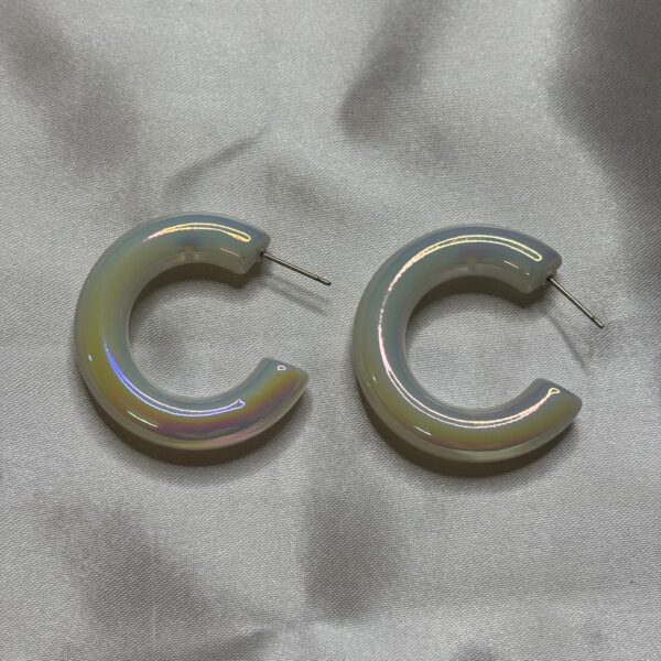 White Big Bali Earings - Image 2