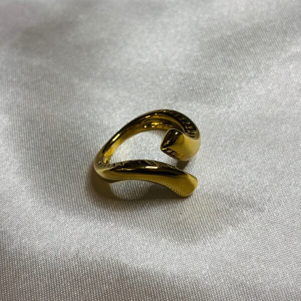 Premium Gold Plated Wrap Snake Cuff Ring - Image 6