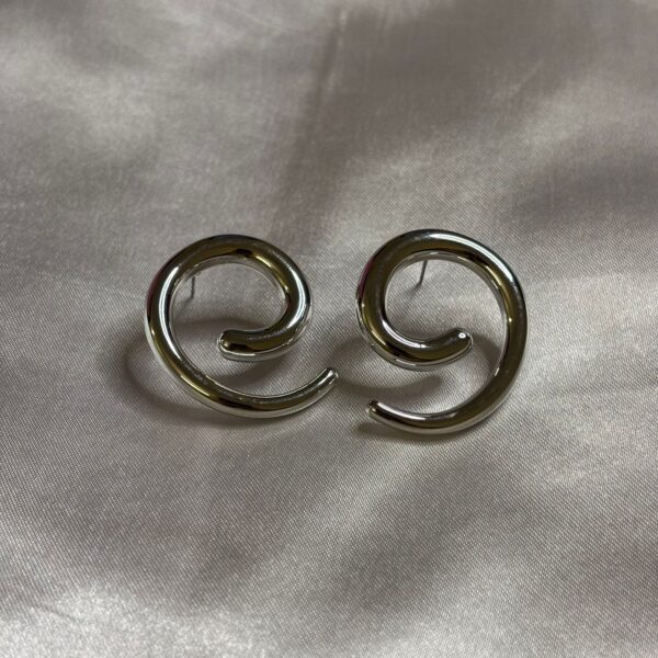 Silver Spiral Earrings